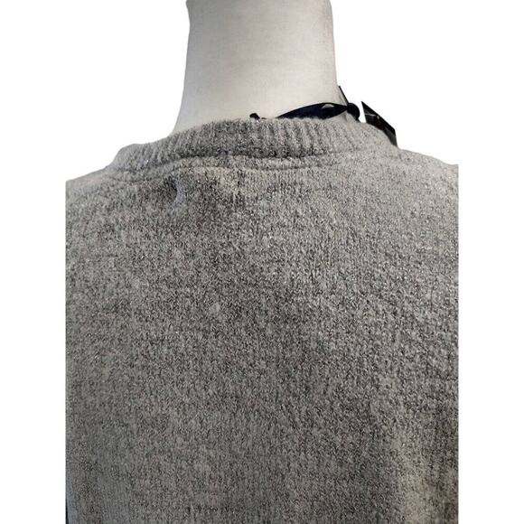 U.S. Polo Association Silver Grey Fisherman Sweater Crew Neck Long Sleeve Large - Picture 8 of 12